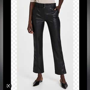*SOLD thru another outlet NWT REBECCA TAYLOR BELTED VEGAN LEATHER TROUSERS